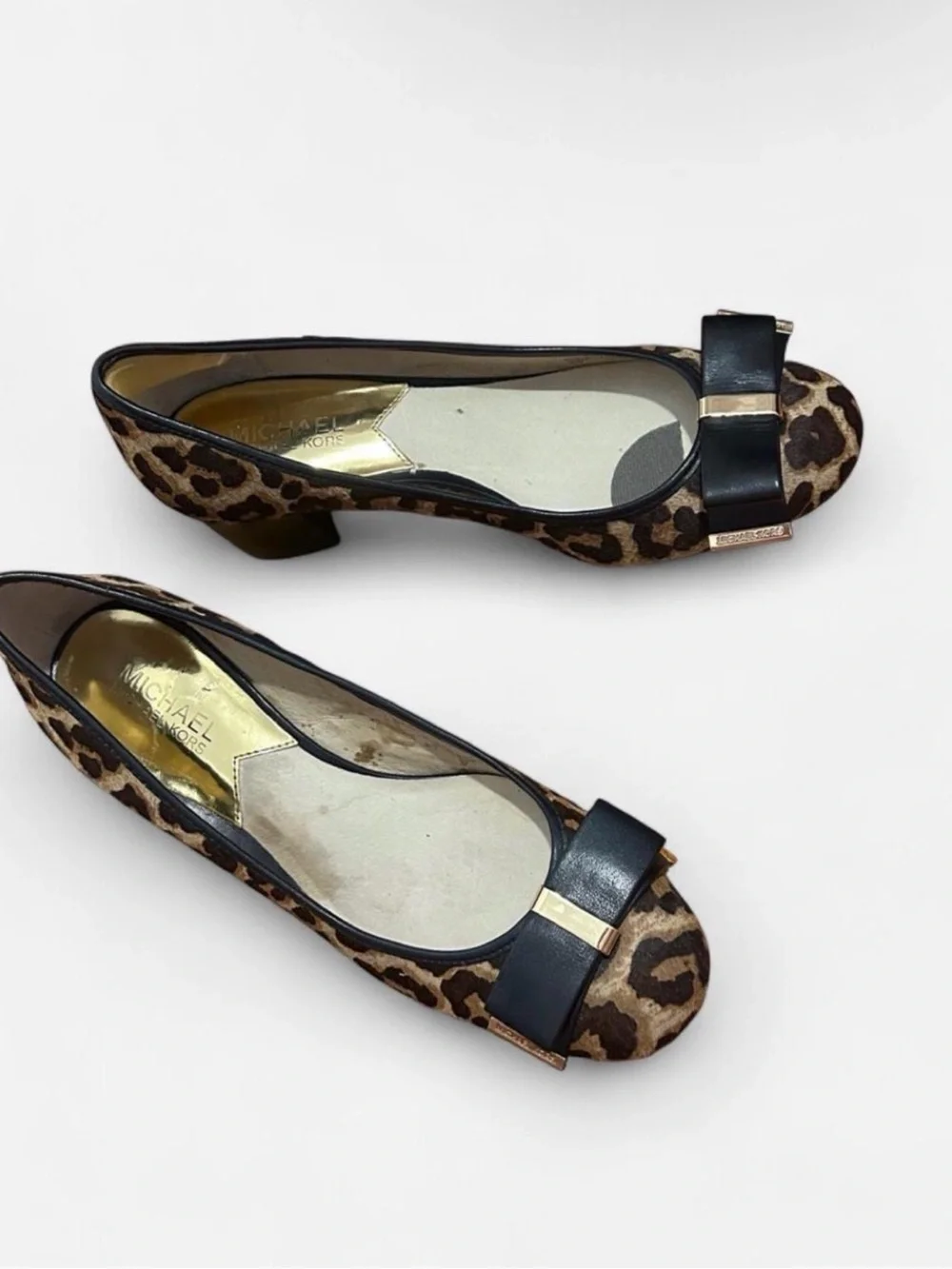 Michael Kors Leopard Print Block Heel Pumps